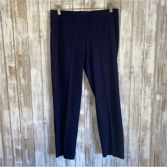 Eileen Fisher Navy Stretch Pants - Picture 1 of 5